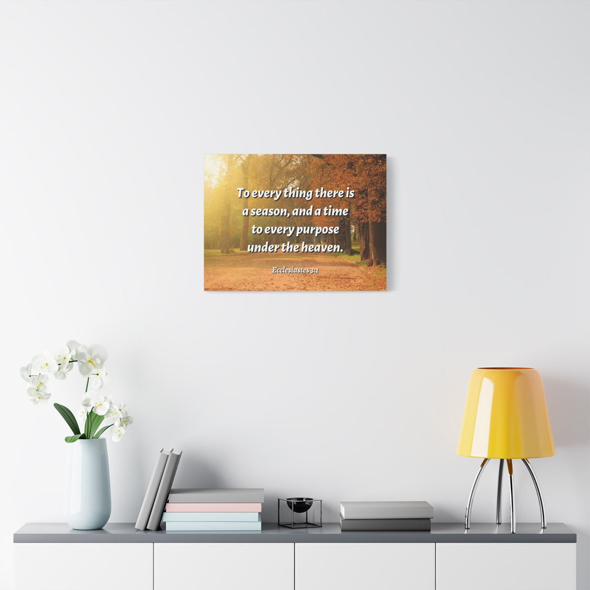 Scripture Canvas Purpose Ecclesiastes 3:1 Christian Wall Art Bible Verse Print Ready to Hang