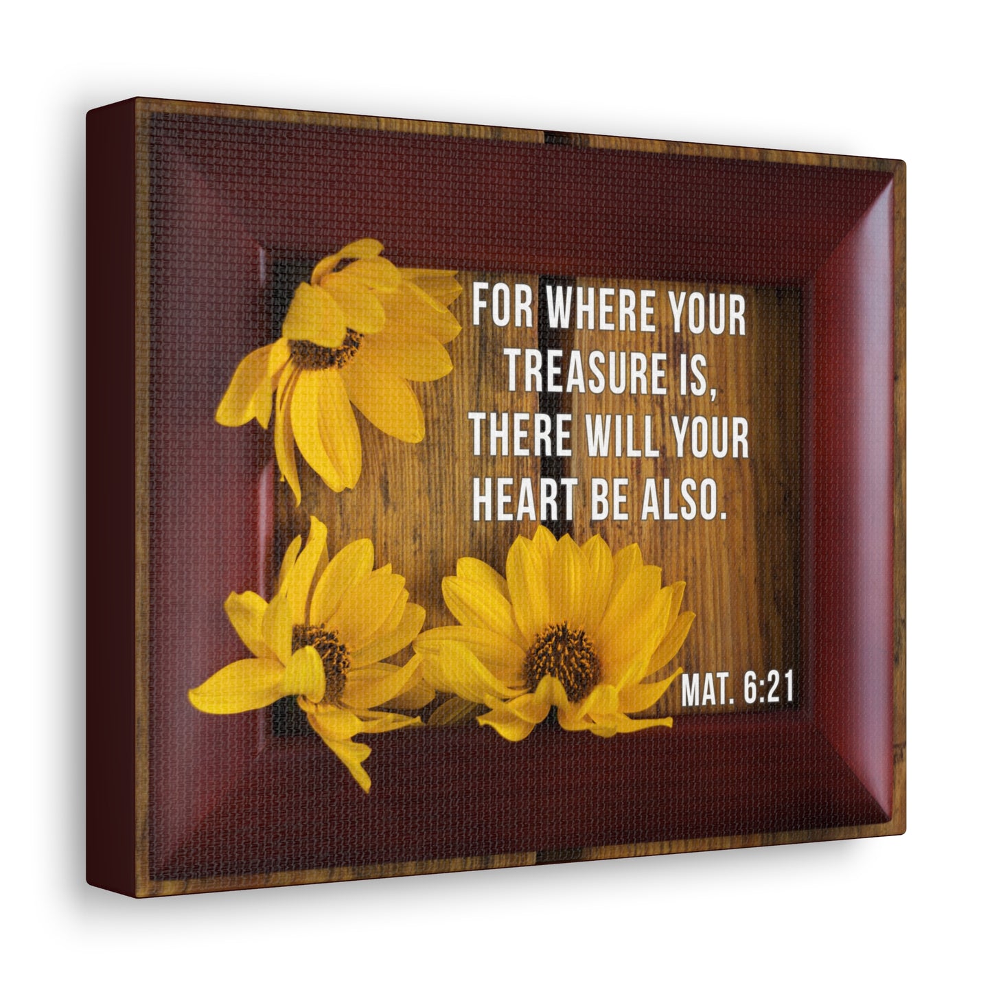 Will Your Heart Matthew 6:21 Bible Verse Canvas Christian Wall Art Bible Verse Print Ready To Hang