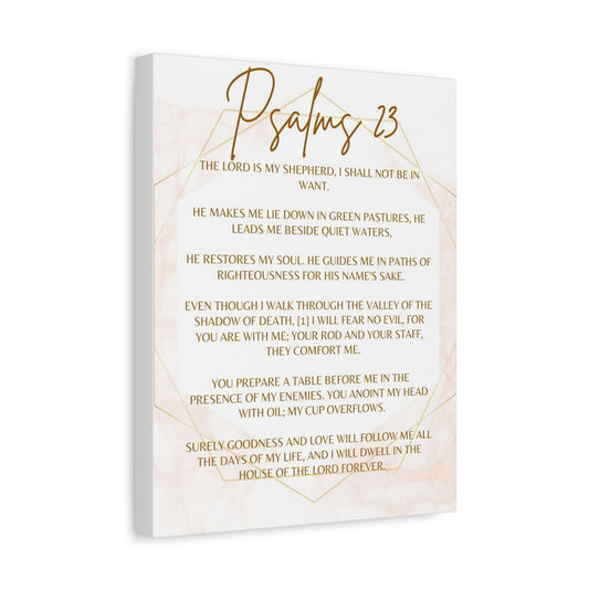 Scripture Canvas The Lord Is My Shepherd Psalms 23 Christian Wall Art Bible Verse Print Ready to Hang