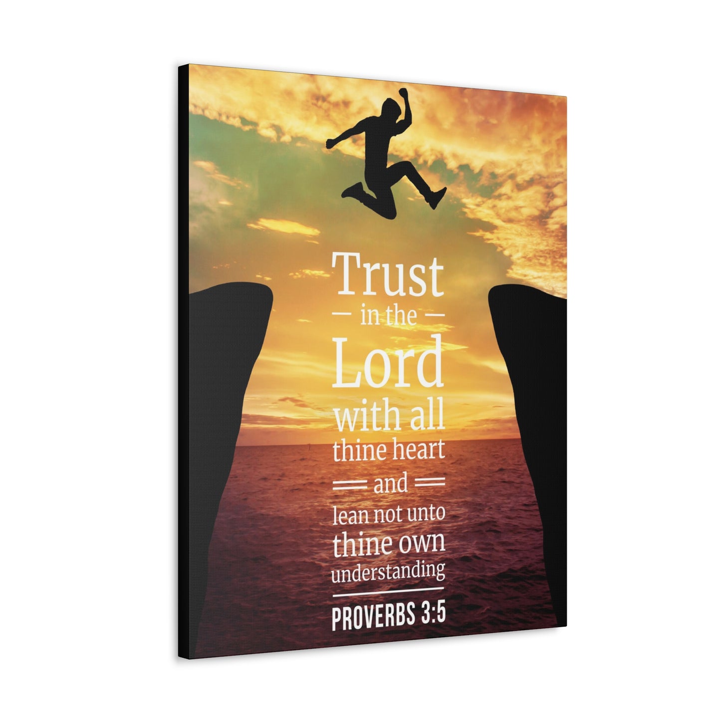 Trust in The Lord Proverbs 3:5 Christian Wall Art Bible Verse Print Ready to Hang