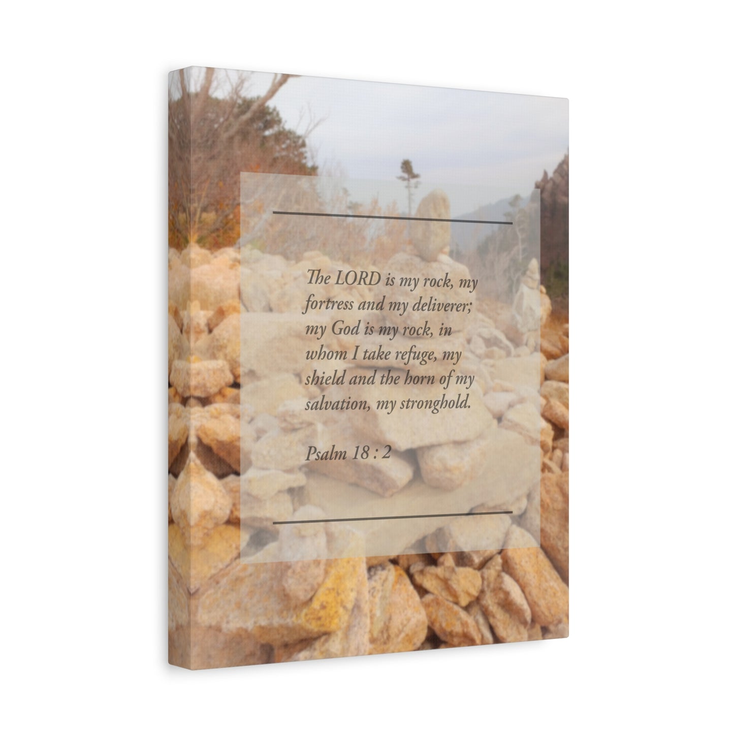 Scripture Walls Horn Of My Salvation Psalm 18:2 Bible Verse Canvas Christian Wall Art Ready to Hang