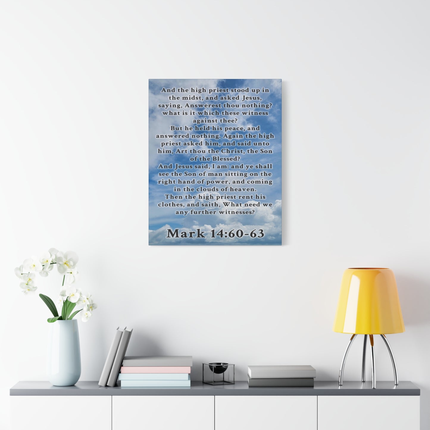 Scripture Walls Mark 14:60-63 KJV Christian Wall Art Print Ready to Hang Unframed