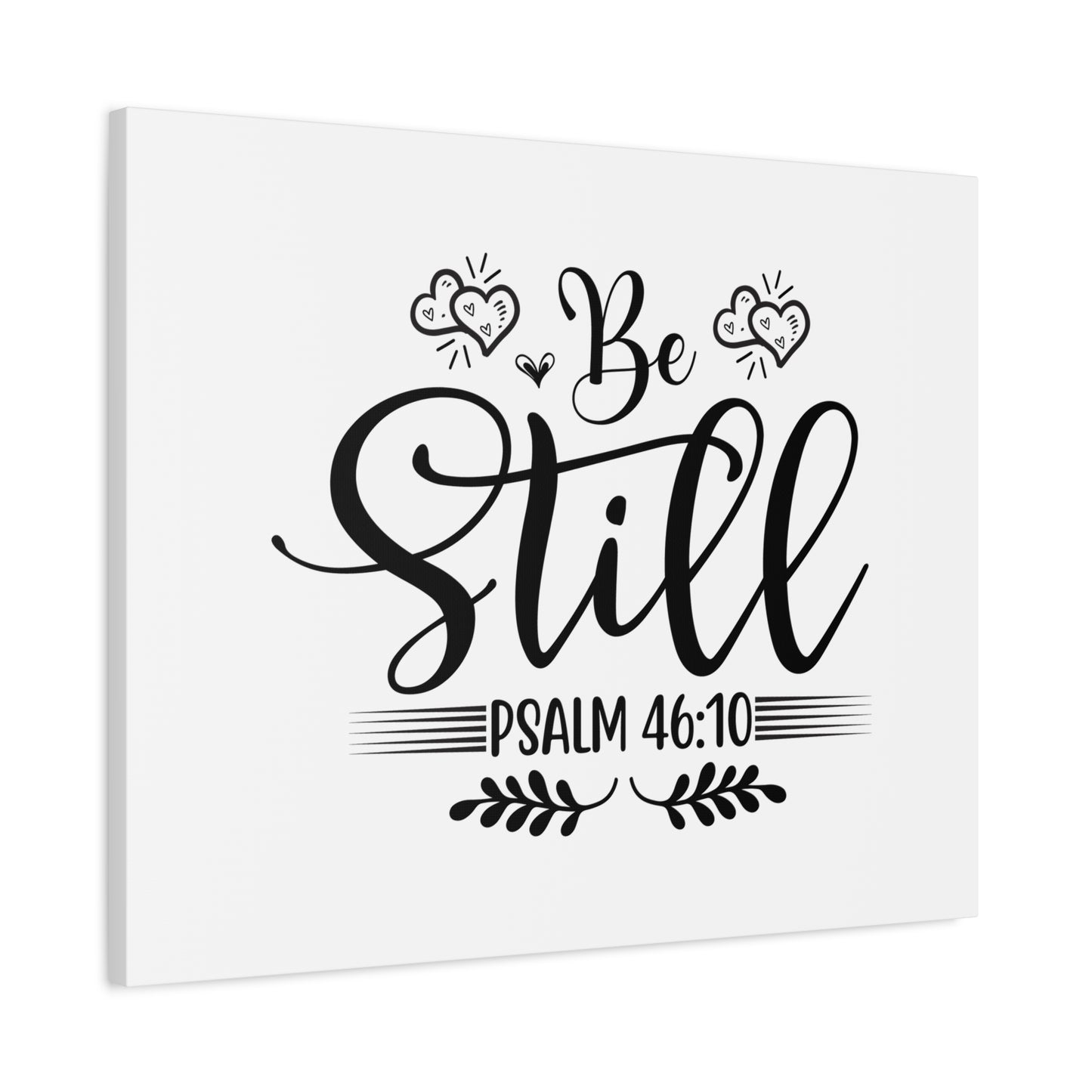 Scripture Canvas Be Still Psalm 46:10 Christian Wall Art Bible Verse Print Ready to Hang