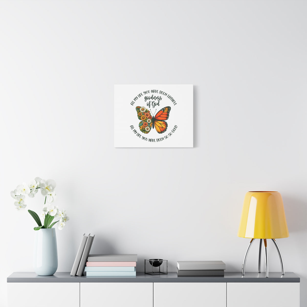 Scripture Walls Goodness of God Butterfly Bible Verse Canvas Christian Wall Art Ready to Hang Unframed