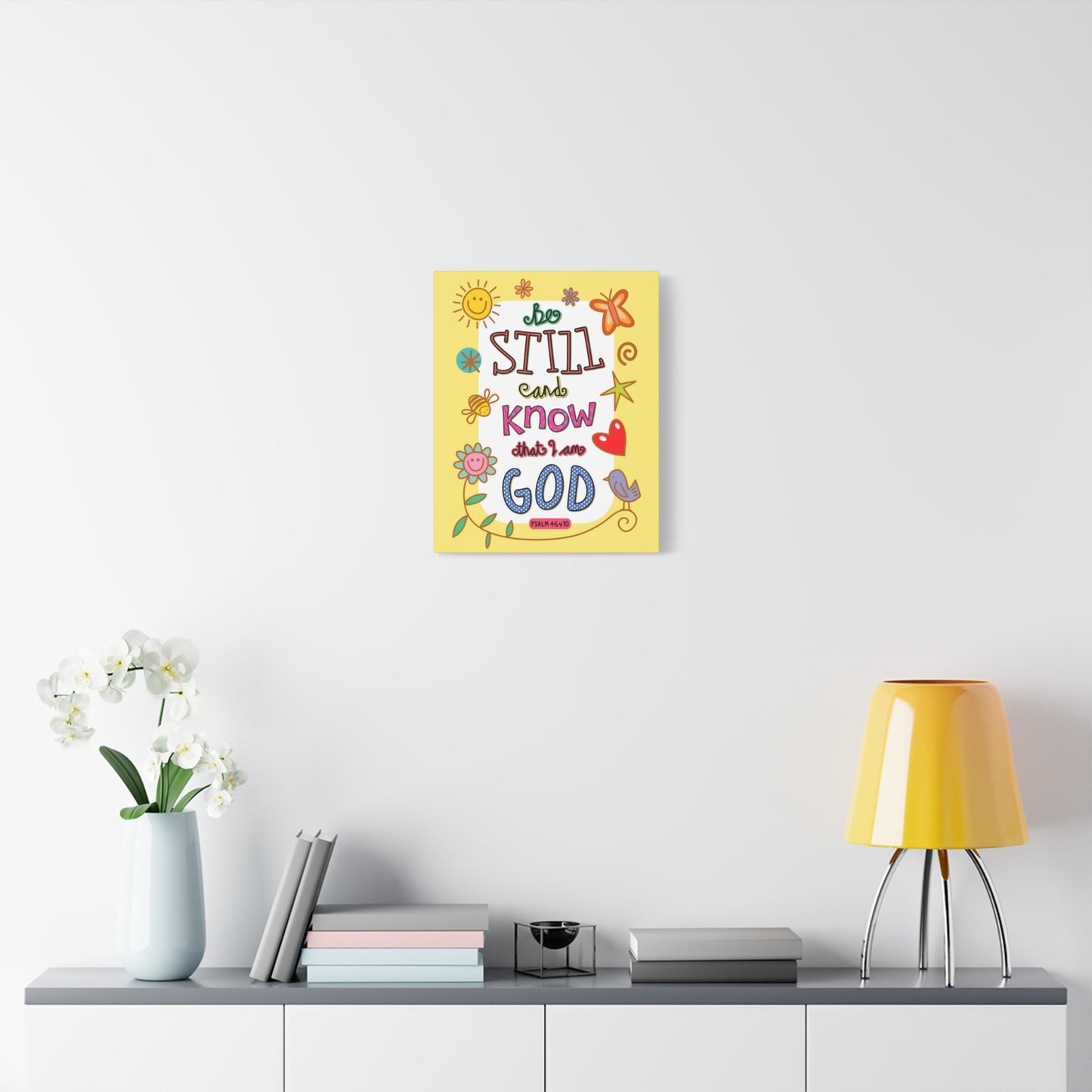 Scripture Walls Know That I Am God Psalm 46:10 Bible Verse Canvas Christian Wall Art Ready to Hang
