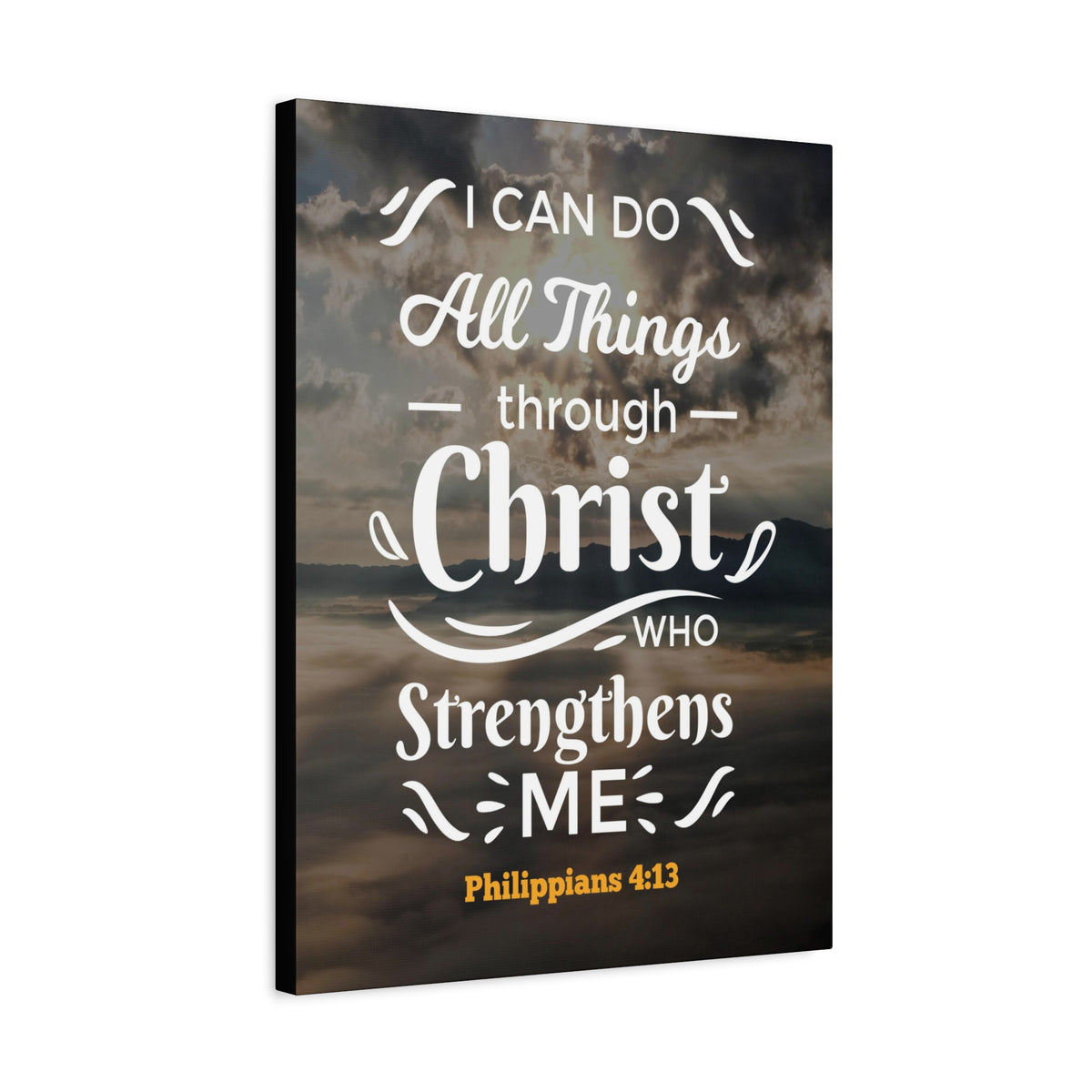 Scripture Canvas I Can Do Philippians 4:13 Christian Wall Art Bible Verse Print Ready to Hang