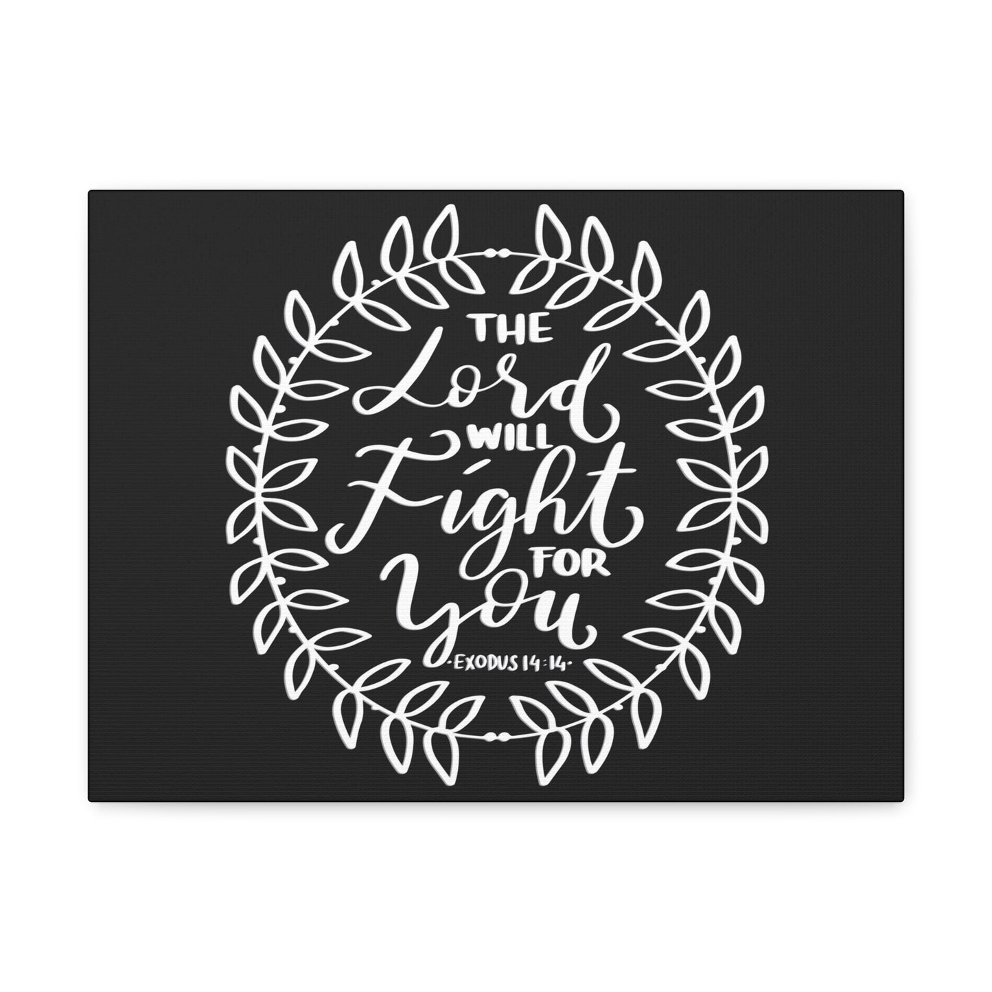 The Lord Will Fight Exodus 14:14 Bible Verse Canvas Christian Wall Art Ready to Hang