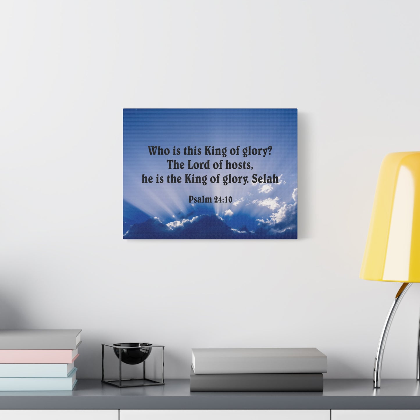 Bible Verse Canvas The Lord of Hosts Psalm 24:10 Christian Home Decor Scripture Art