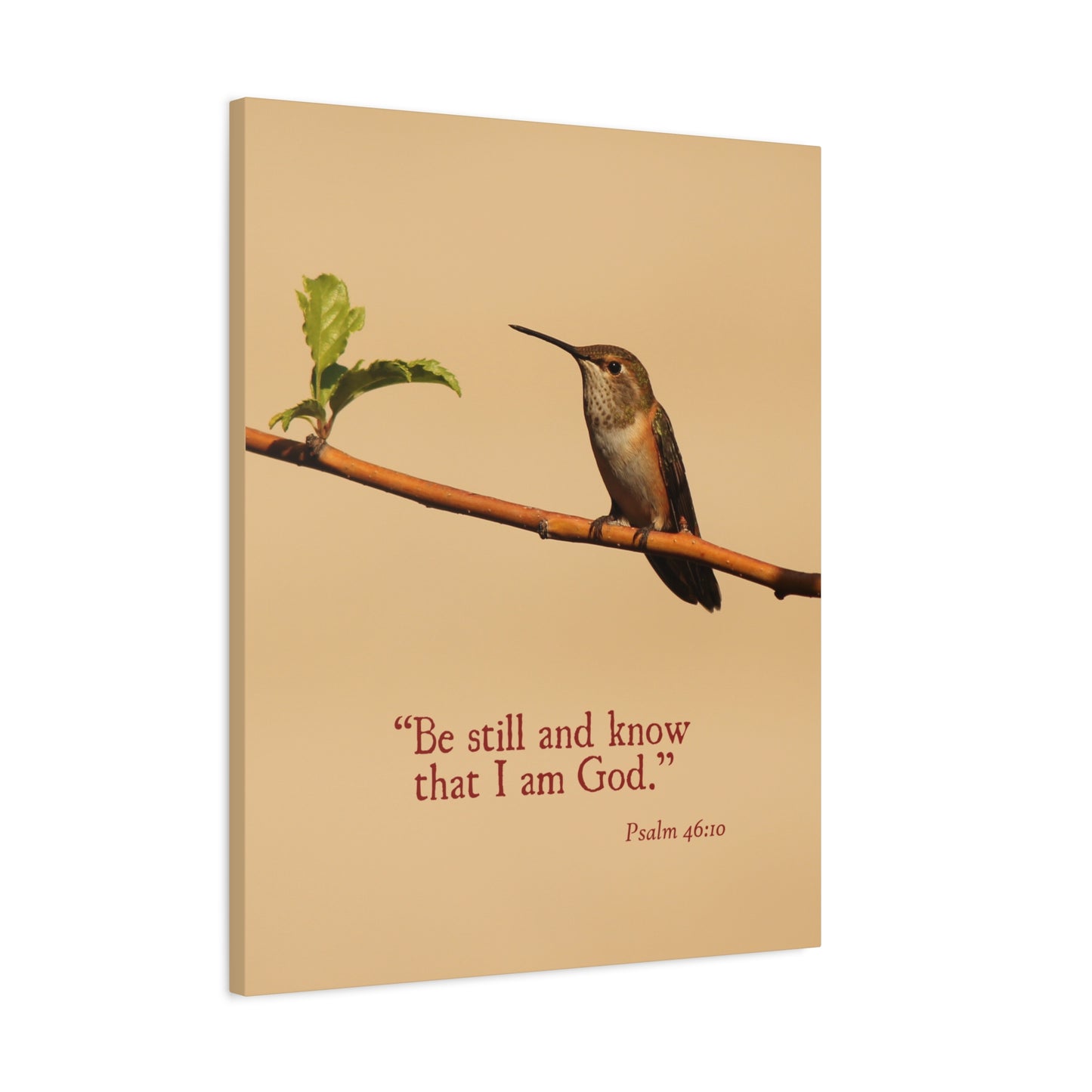 Scripture Canvas Know That I Am God Psalm 46:10 Christian Wall Art Bible Verse Print Ready to Hang