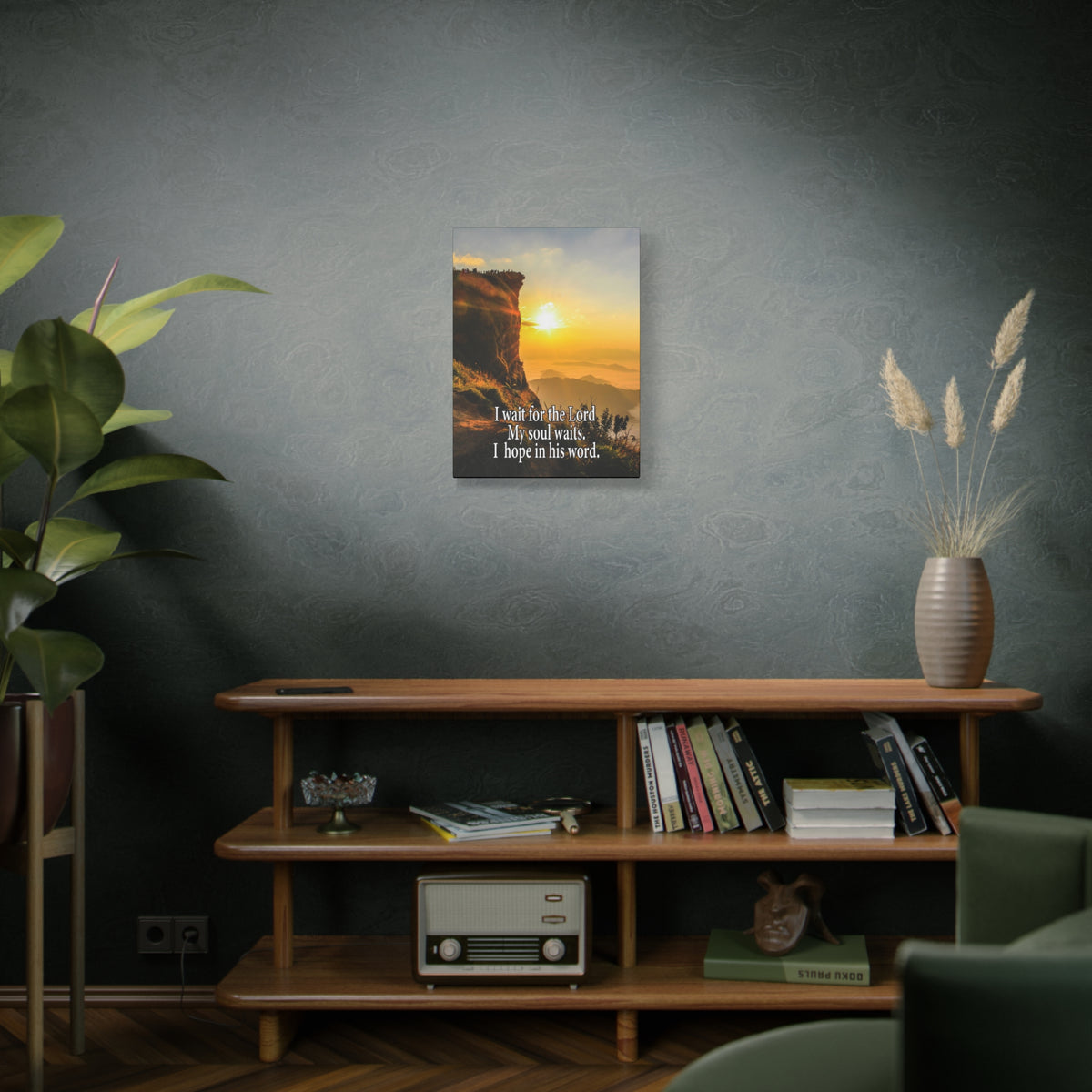 I Wait For The Lord Scripture Canvas I Wait For The Lord Psalm 130:5 Christian Wall Art Bible Verse Print Ready to Hang