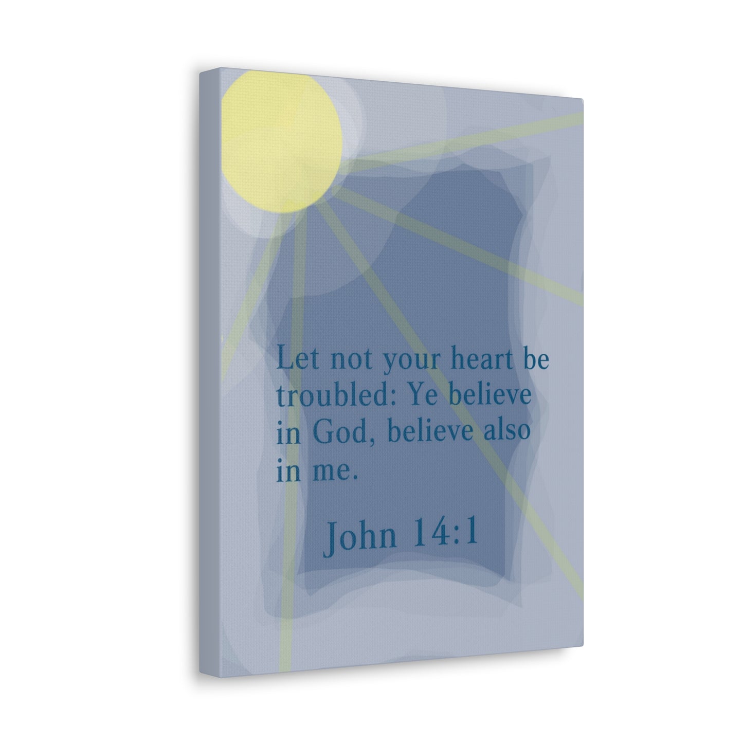 Ye Believe In God John 14:1 Bible Verse Canvas Christian Wall Art Ready to Hang
