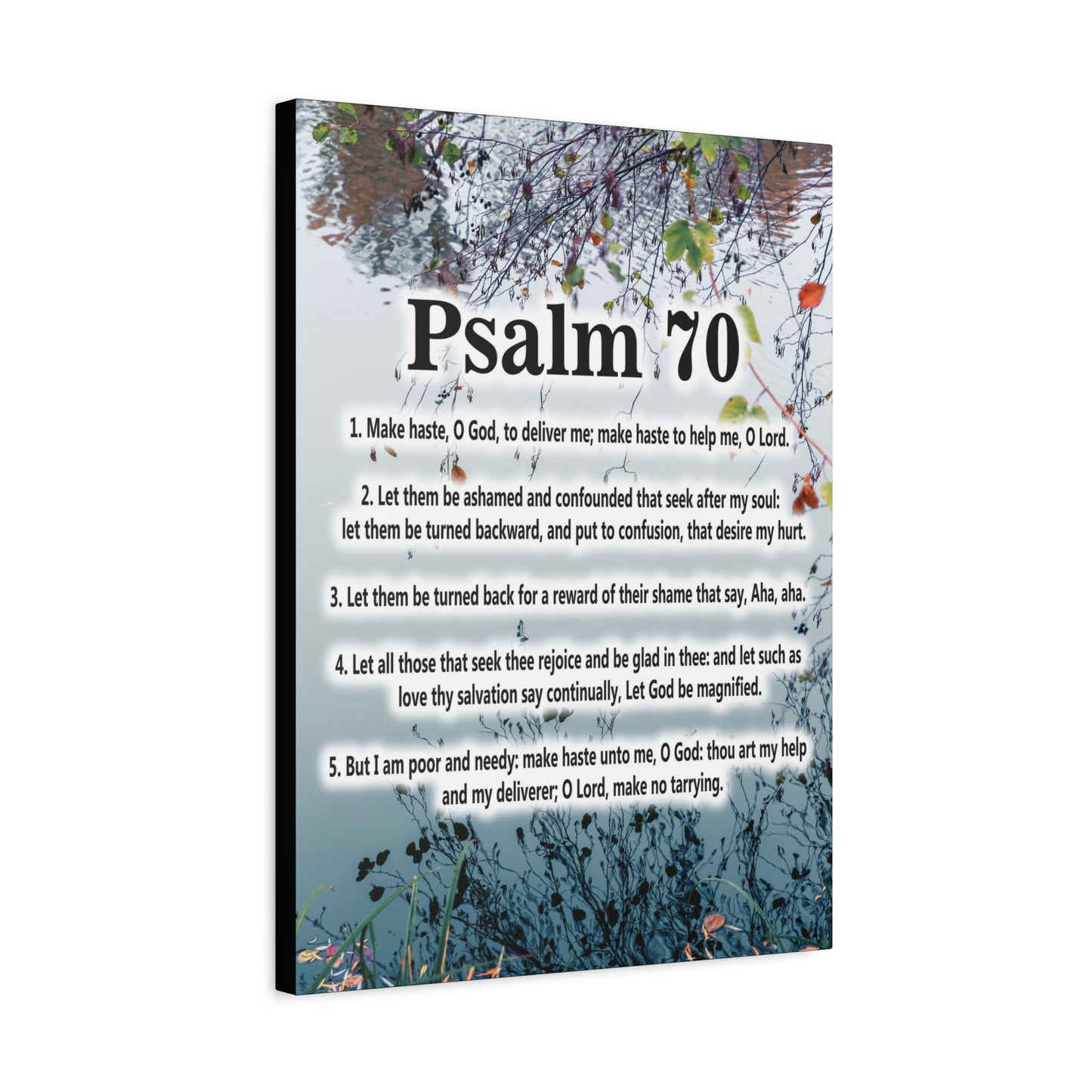 Scripture Walls Make Haste Psalm 70:1 Christian Wall Art Bible Verse Print Ready to Hang