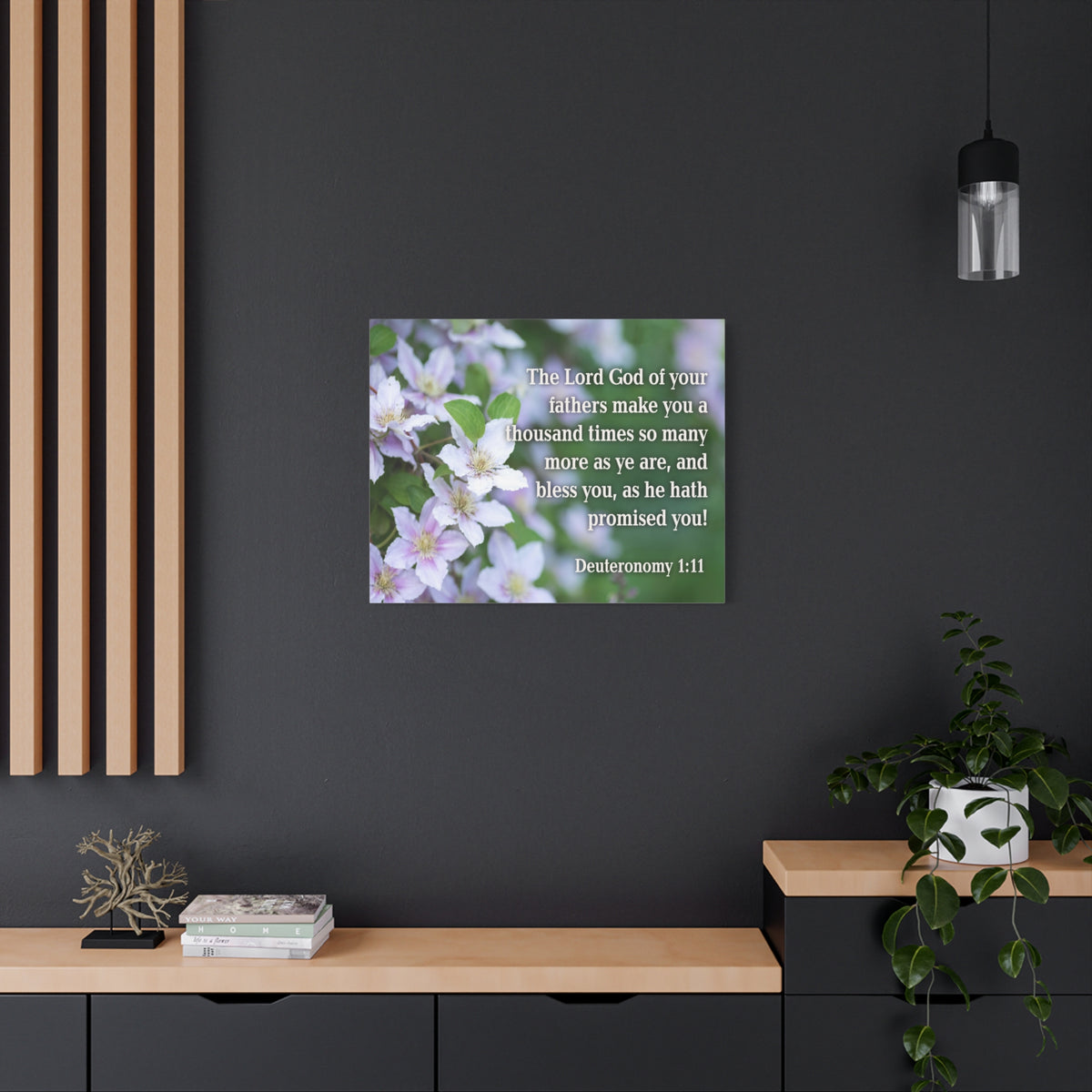 Scripture Canvas The Lord God Deuteronomy 1:11 Christian Wall Art Bible Verse Print Ready to Hang