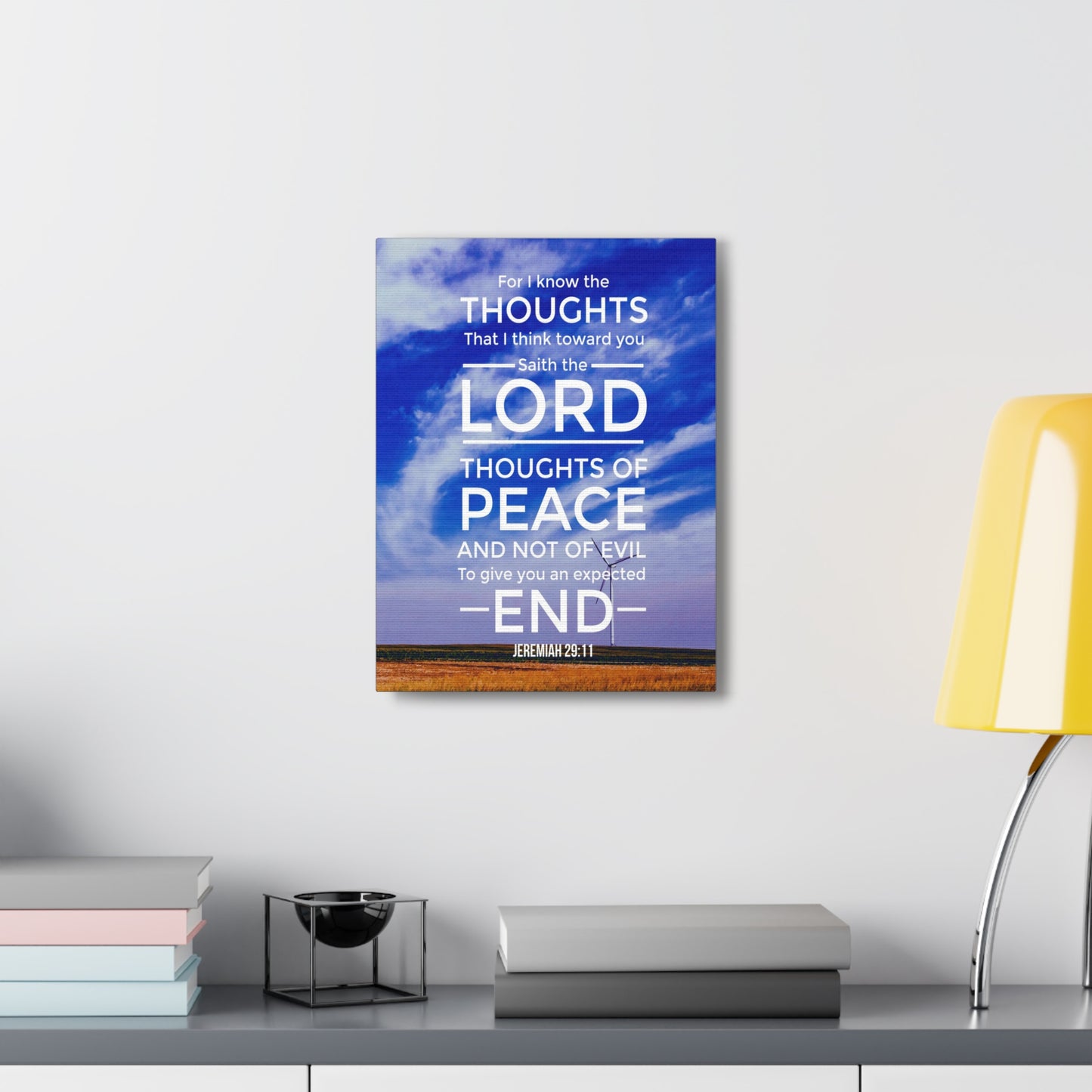 Thoughts of Peace Jeremiah 29:11 Christian Wall Art Bible Verse Print Ready to Hang