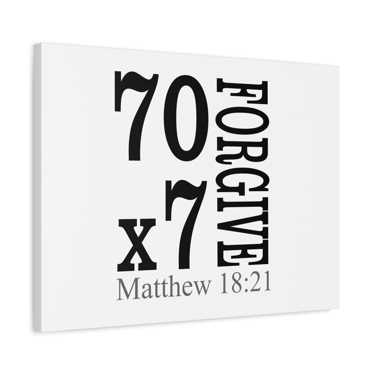 Scripture Canvas Forgive Matthew 18:21 Christian Wall Art Bible Verse Print Ready to Hang