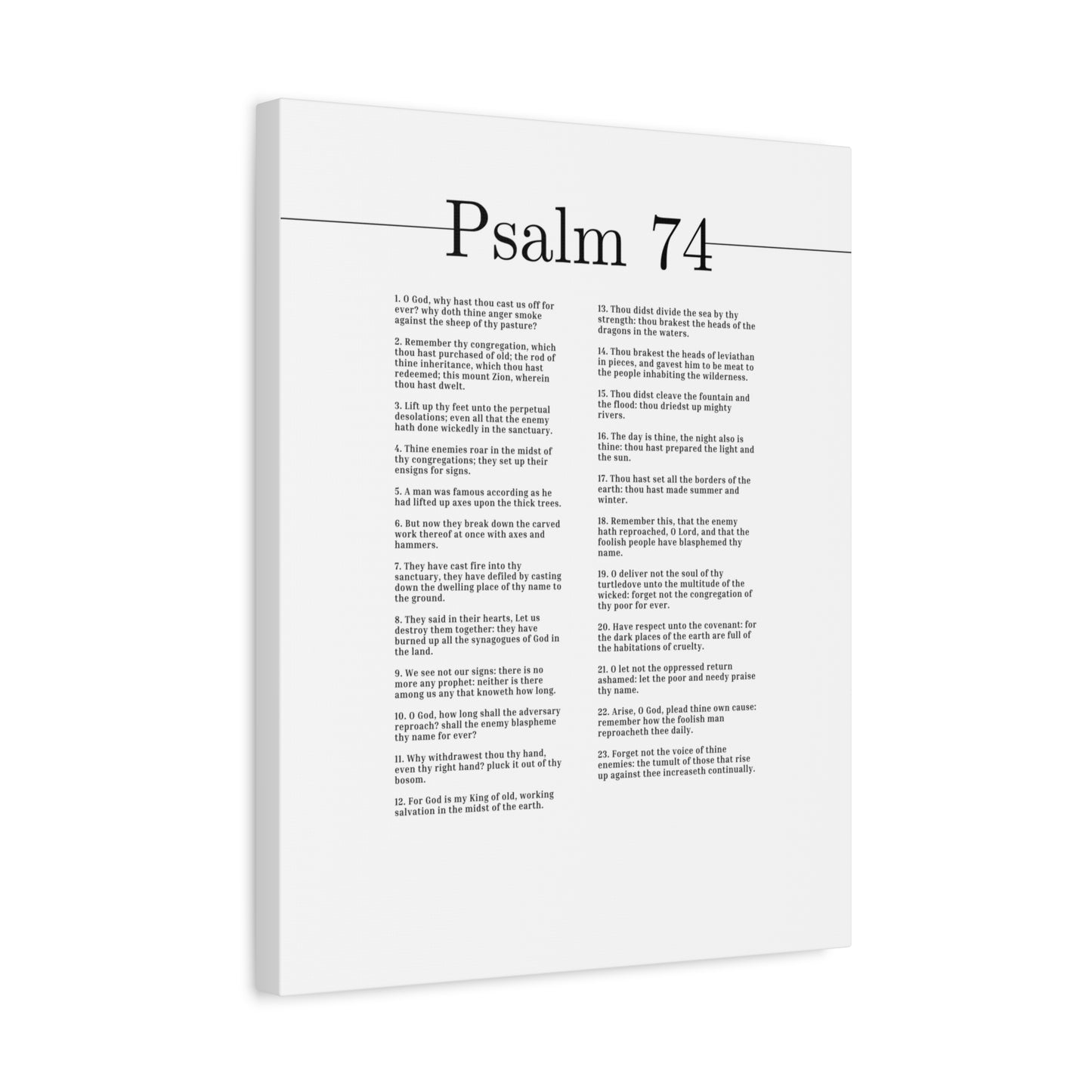 Scripture Canvas For God Is My King Psalm 74 Christian Wall Art Bible Verse Print Ready to Hang