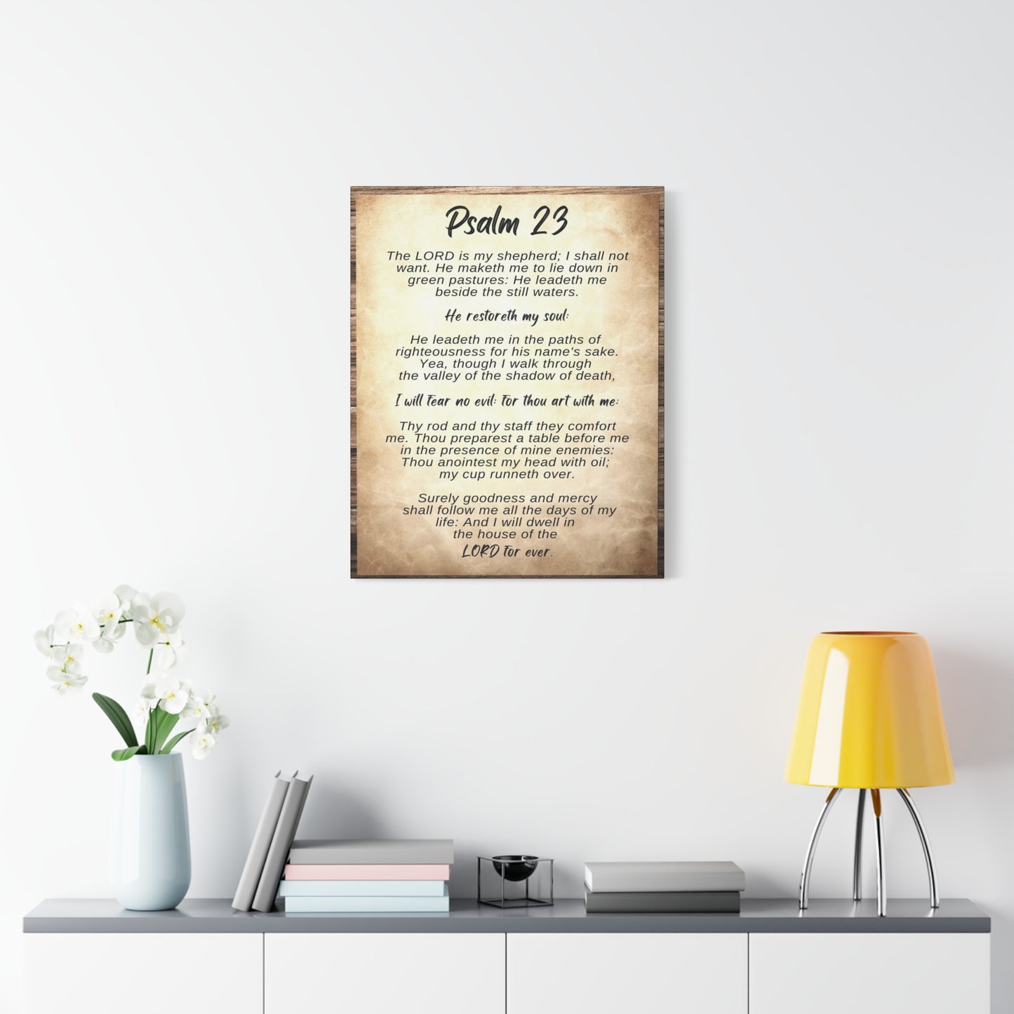 Scripture Walls The Lord Is My Shepherd Psalm 23 Bible Verse Canvas Christian Wall Art Ready to Hang
