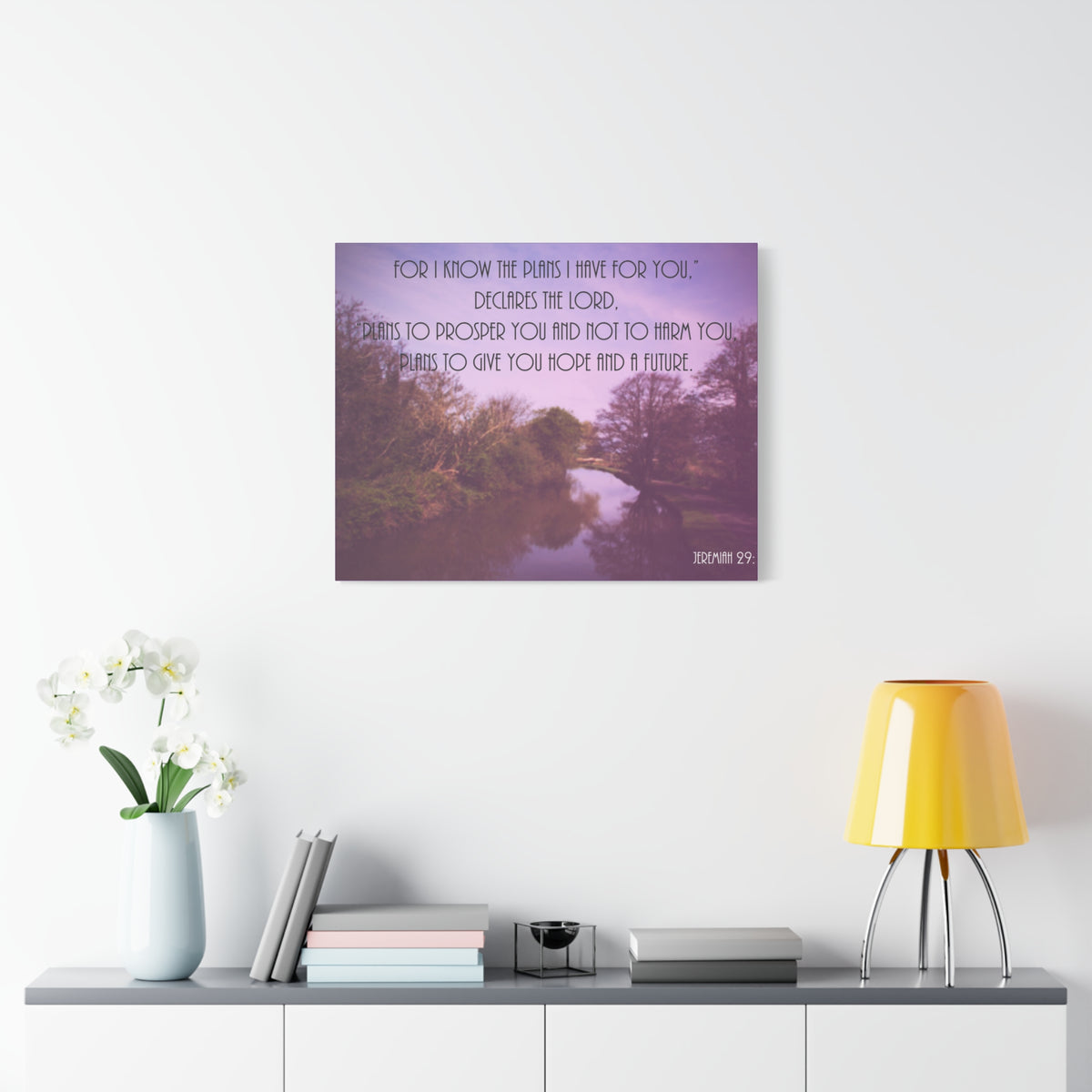 Scripture Canvas Declares The Lord Jeremiah 29:11 Christian Wall Art Bible Verse Print Ready to Hang