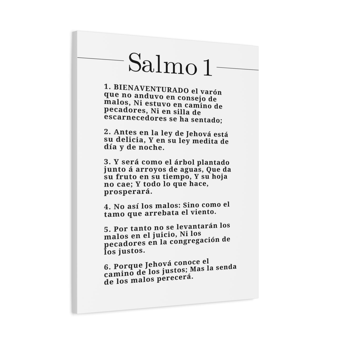 Salmo 1 Impresión De Arte Cristiano en la Pared Lista Para Colgar