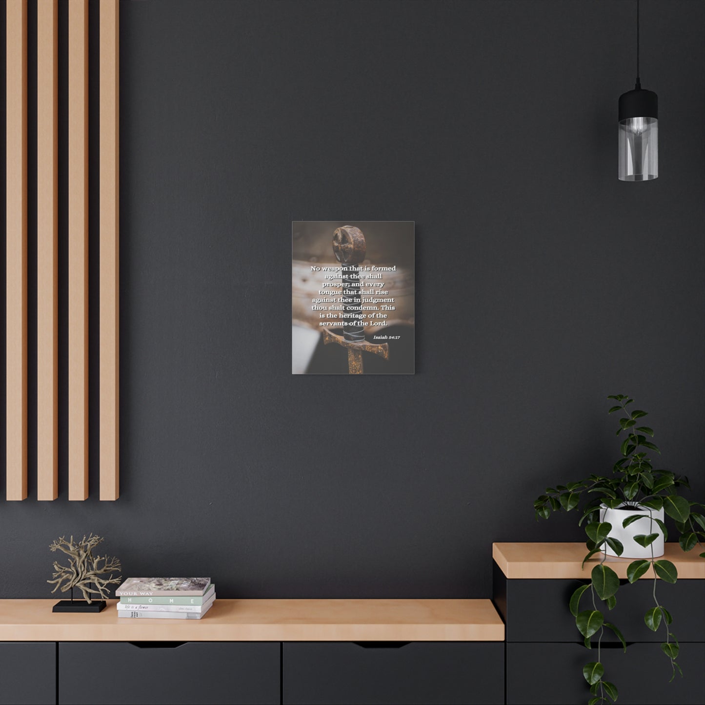 Scripture Walls No Weapon Isaiah 54:17 Bible Verse Canvas Christian Wall Art Ready to Hang