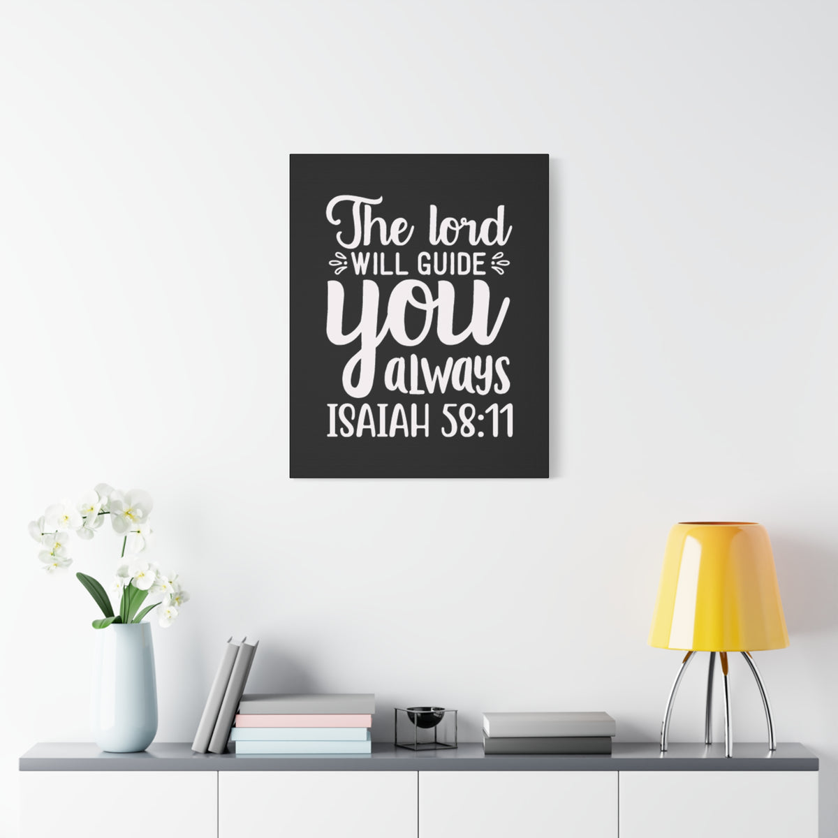 Scripture Walls The Lord Will Guide You Always Isaiah 58:11 Bible Verse Canvas Christian Wall Art Ready to Hang Unframed