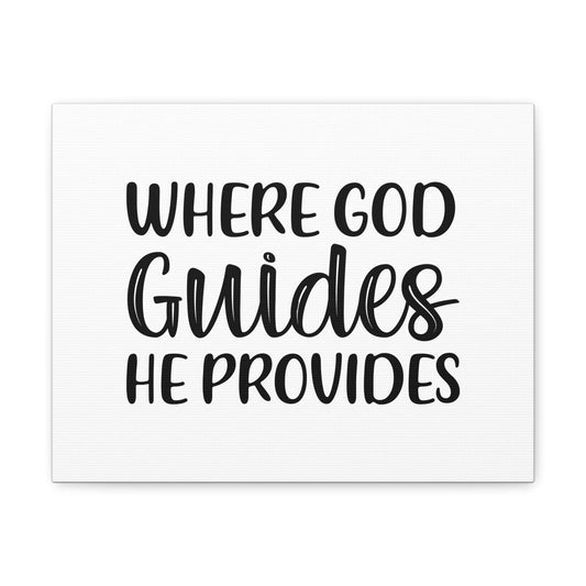 Where God Guides, He Provides 1 Corinthians 10:13 Christian Wall Art Bible Verse Print Ready to Hang