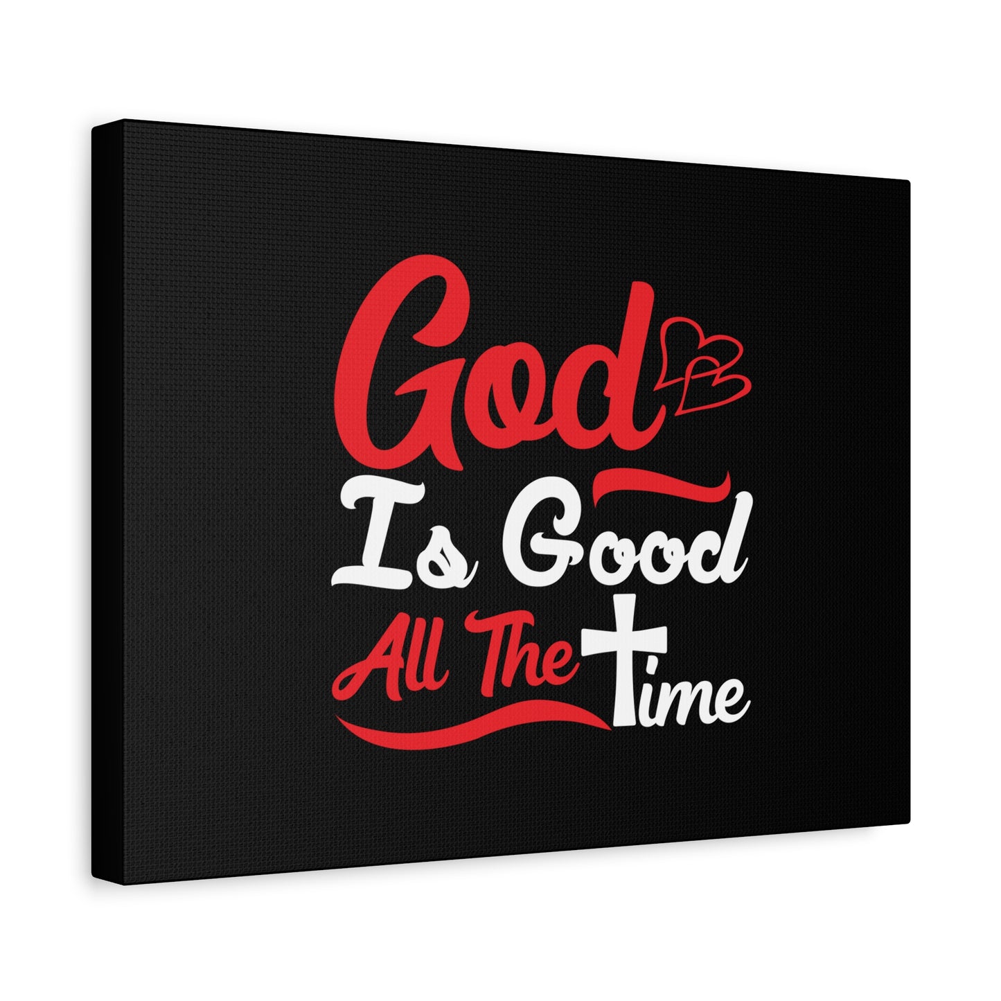 Scripture Canvas God Is Good All The Time Psalm 100:5 Christian Wall Art Bible Verse Print Ready to Hang