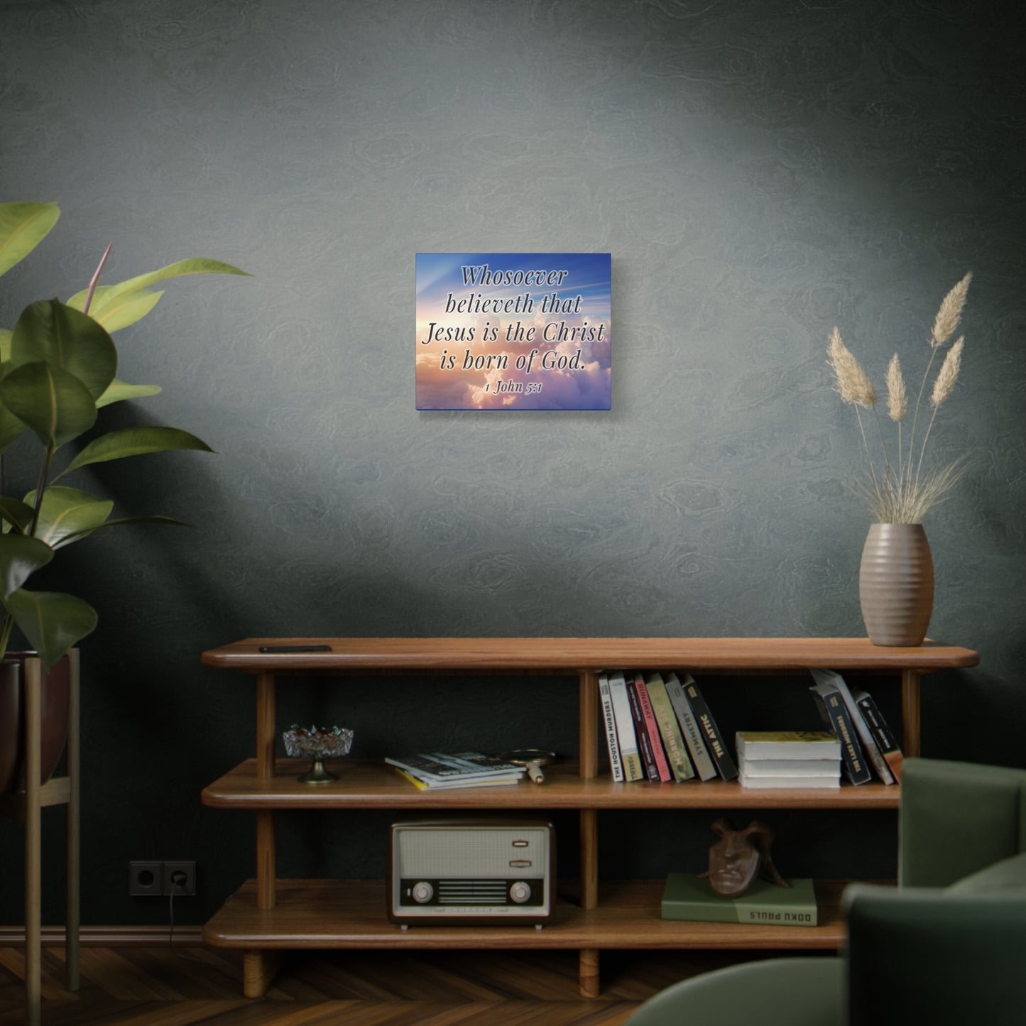 Scripture Walls 1 John 5:1 Jesus is the Christ Bible Verse Canvas Christian Wall Art Ready to Hang Unframed