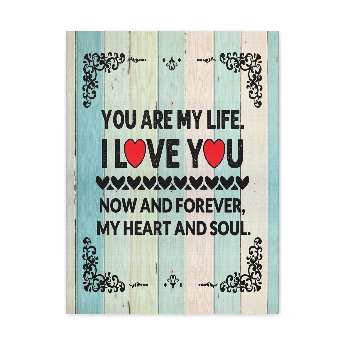 To My Wife You Are My Life Canvas Wall Art – Heartfelt Romantic Gift for Home Decor