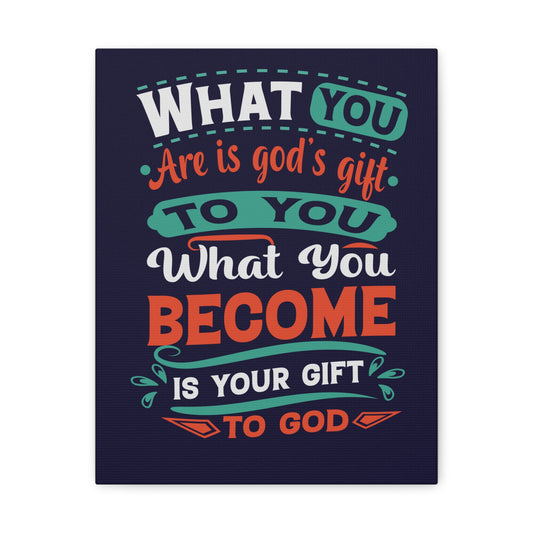 Your Gift To God 1 Peter 4:10 Blue Christian Wall Art Bible Verse Print Ready to Hang