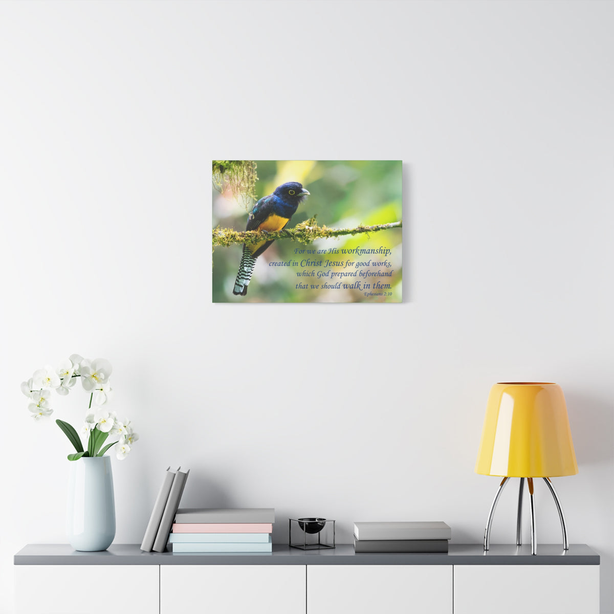 Scripture Canvas For Good Works Ephesians 2:10 Christian Wall Art Bible Verse Print Ready to Hang
