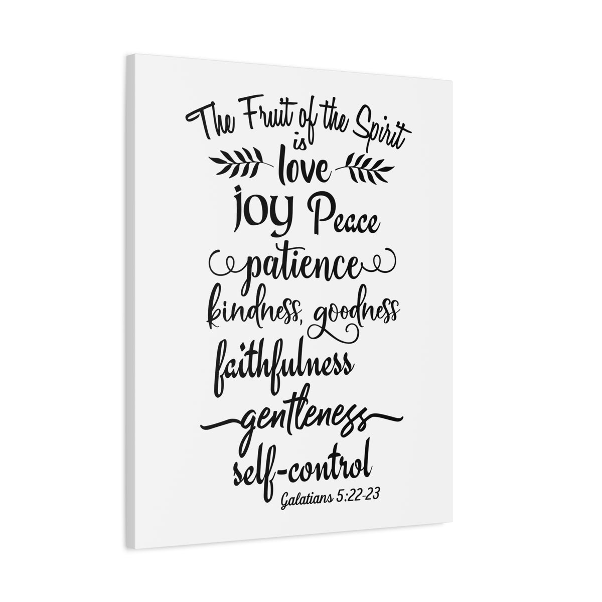 Scripture Canvas Fruit Of The Spirit Galatians 5:22-23 Christian Wall Art Bible Verse Print Ready to Hang