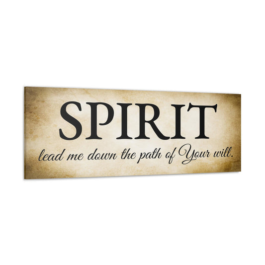 Scripture Walls Spirit Lead Me Gold Bible Verse Canvas Christian Wall Art Ready to Hang Unframed-Express Your Love Gifts