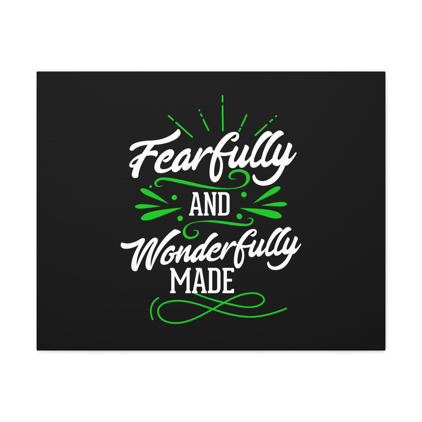 Wonderfully Made Psalm 139:14 Christian Wall Art Print Ready to Hang