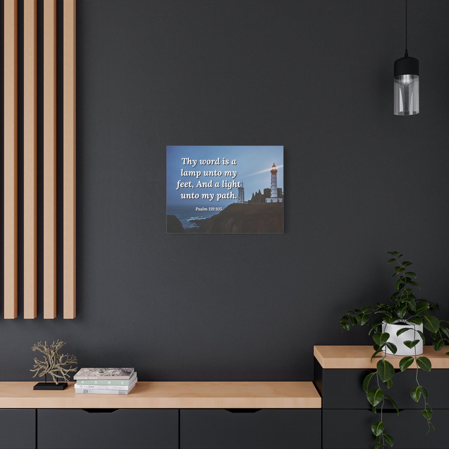 Scripture Walls A Lamp Unto My Feet Psalm 119:105 Bible Verse Canvas Christian Wall Art Ready to Hang