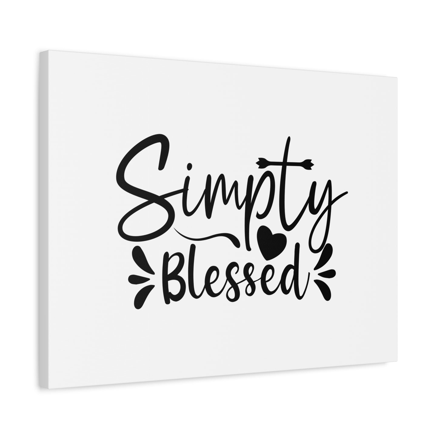 Scripture Canvas Simply Blessed Psalms 67:7 Heart & Cross Christian Wall Art Bible Verse Print Ready to Hang