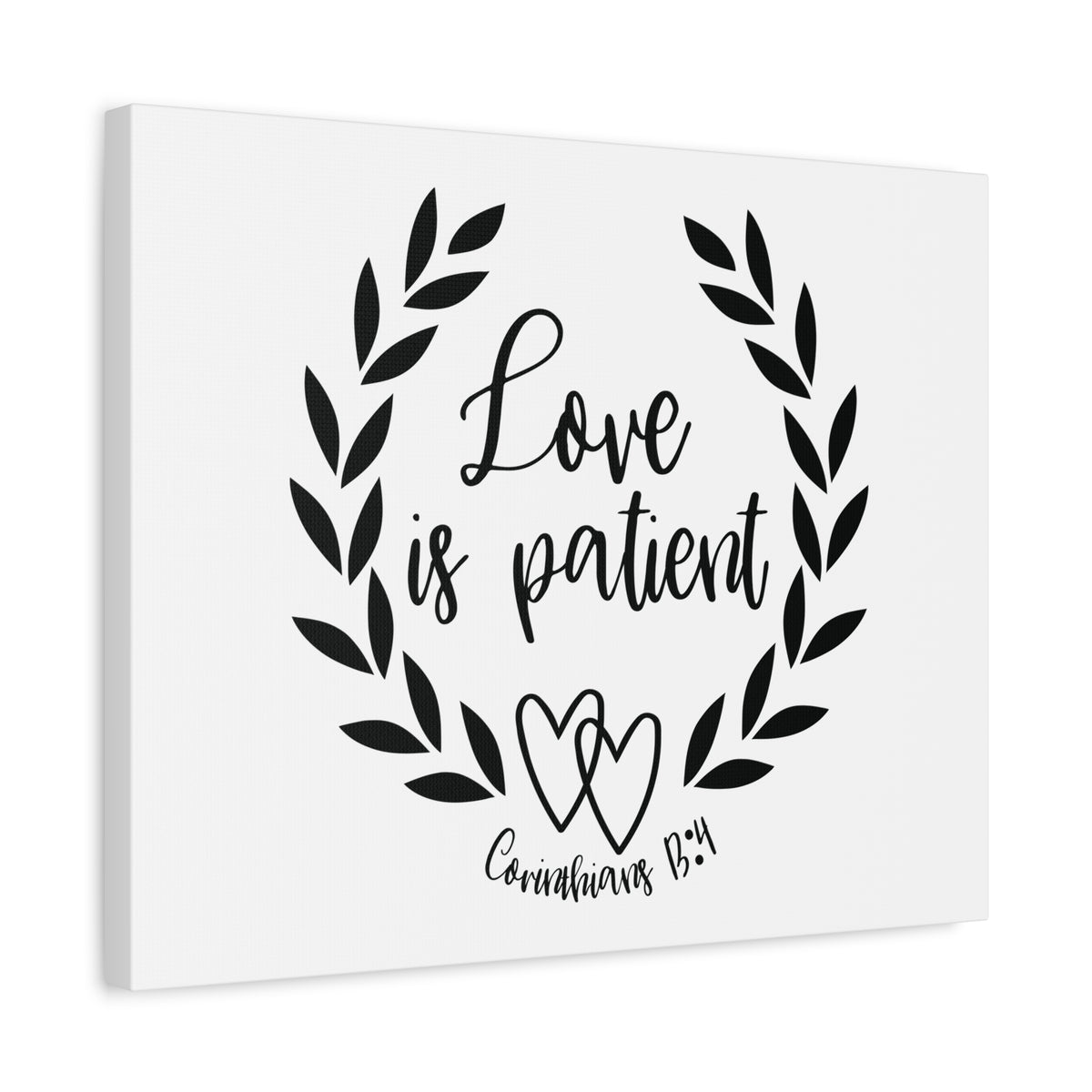 Scripture Canvas Love Is Patient Corinthians 13:4 Christian Wall Art Bible Verse Print Ready to Hang
