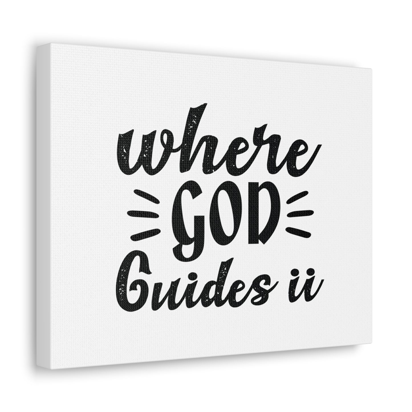 Where God Guides U Psalm 119:105 Christian Wall Art Bible Verse Print Ready to Hang