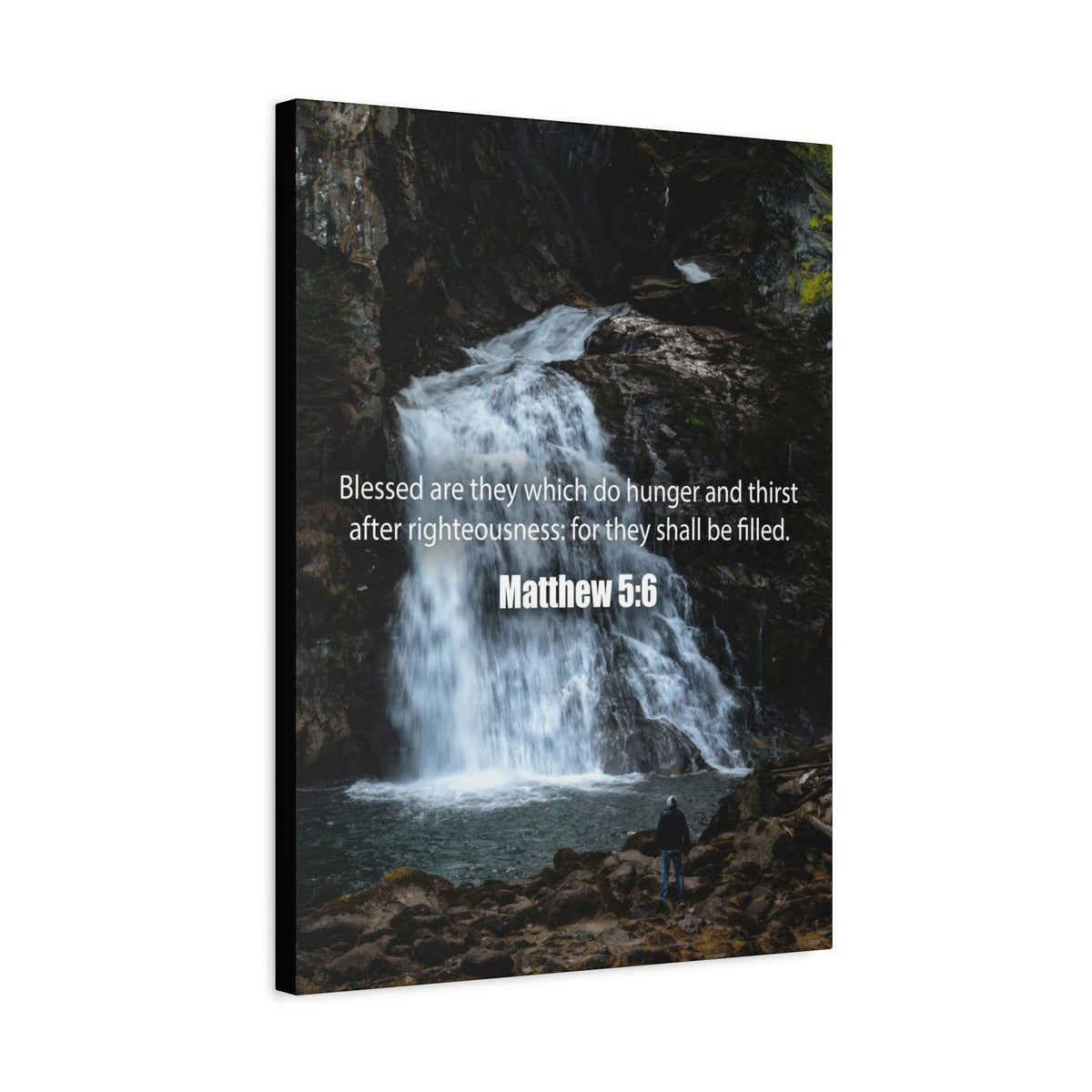 Scripture Canvas After Righeousness Matthew 5:6Christian Wall Art Bible Verse Print Ready to Hang