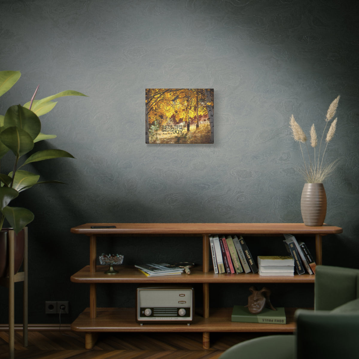 Scripture Canvas Will Sing For Joy Psalm 96:12 Christian Wall Art Bible Verse Print Ready to Hang