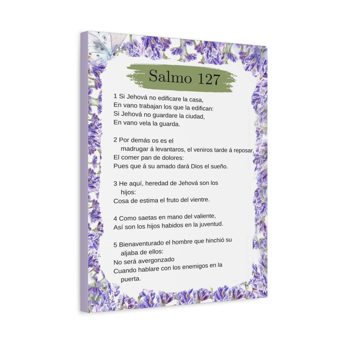 Salmo 127 Impresión De Arte Cristiano en la Pared Lista Para Colgar