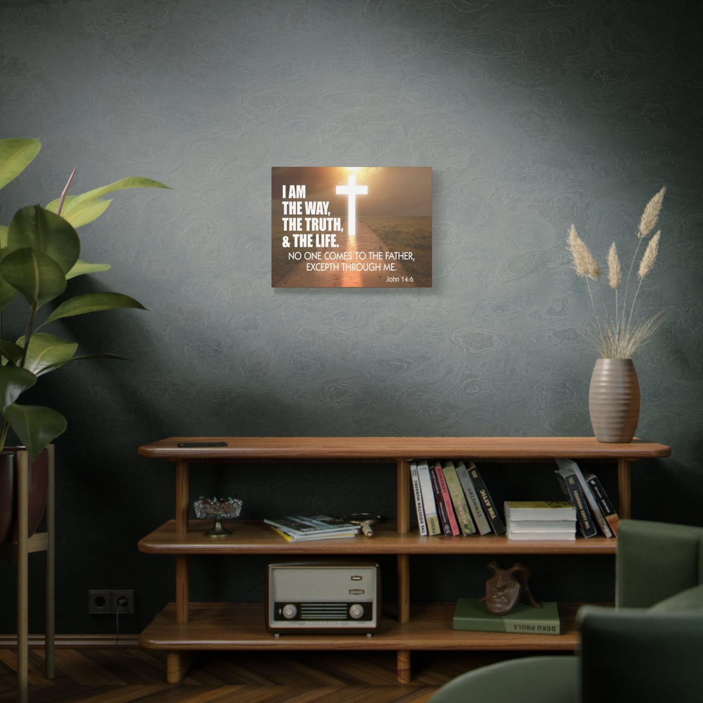 Bible Verse Canvas I Am The Way John 14:6 Wall Art Christian Home Decor