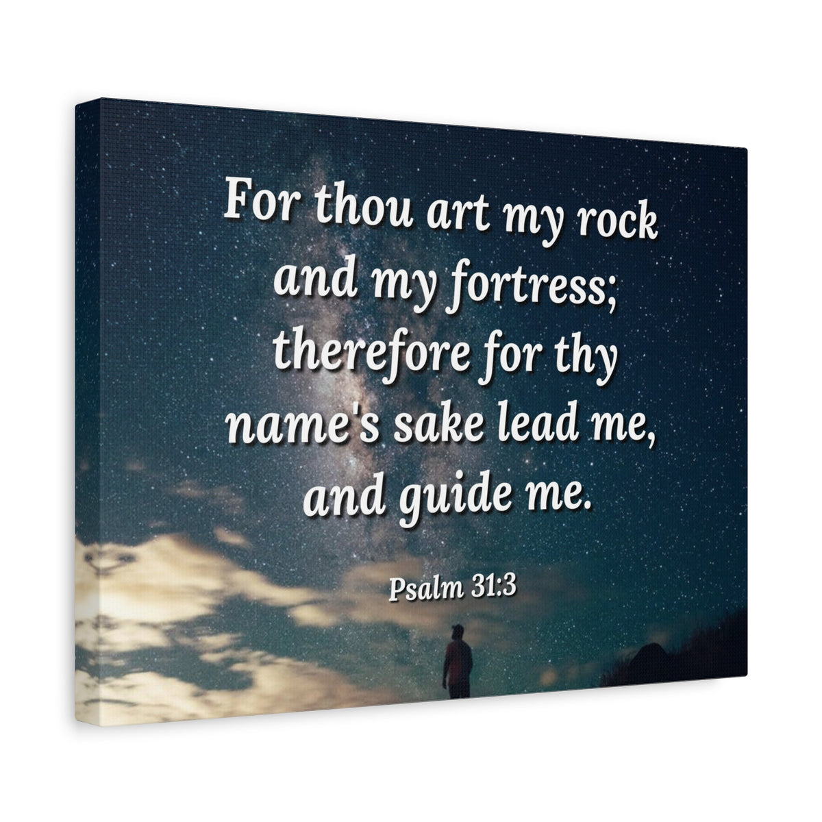 Scripture Canvas Guide Me Psalms 31:3 Christian Wall Art Bible Verse Print Ready to Hang
