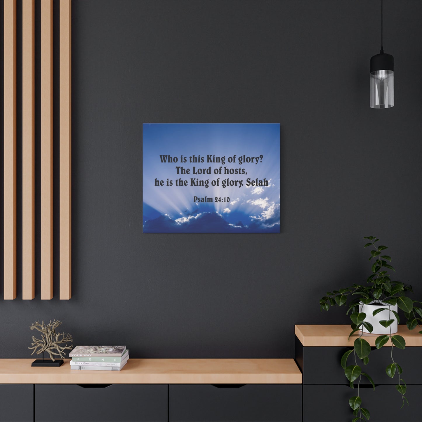 Bible Verse Canvas The Lord of Hosts Psalm 24:10 Christian Home Decor Scripture Art