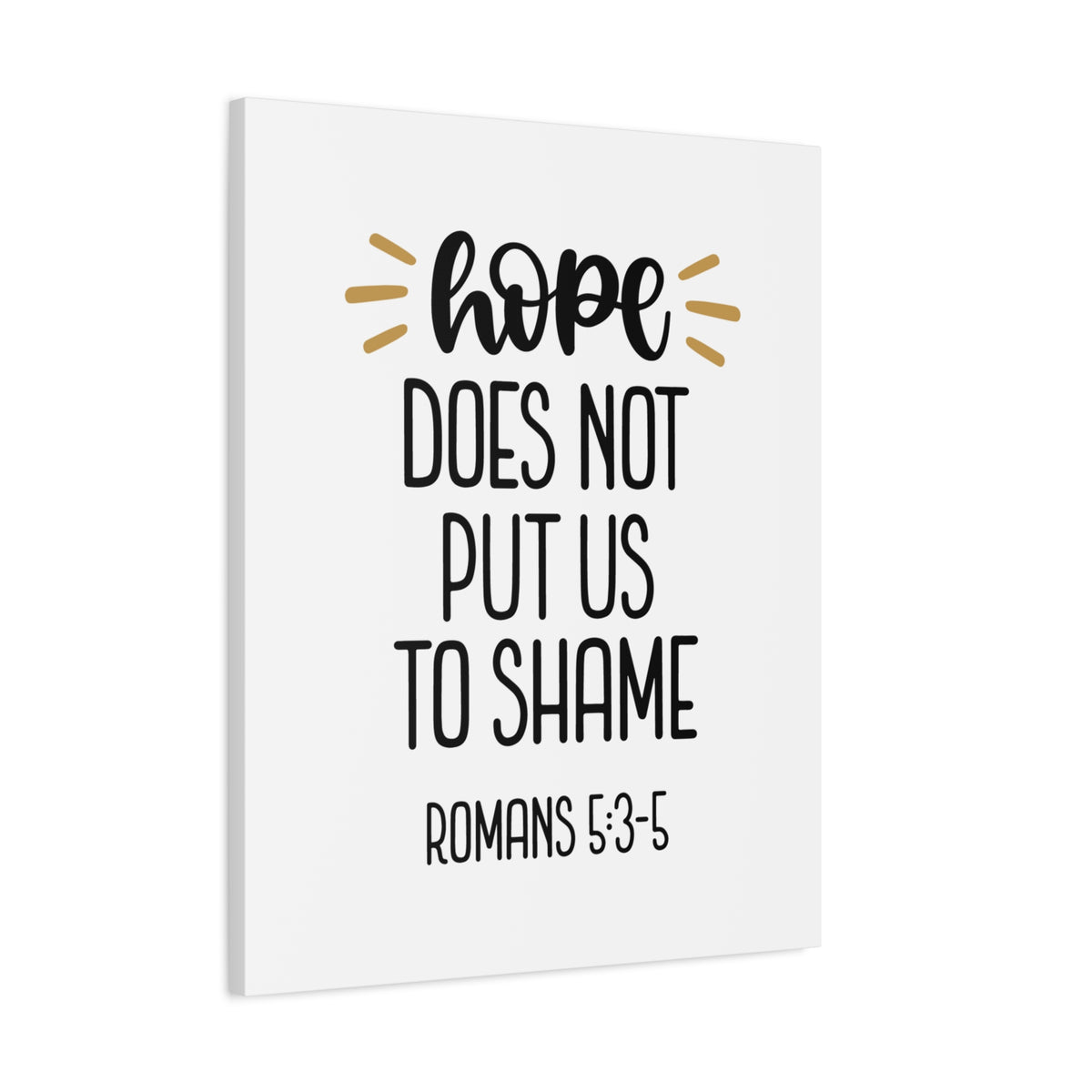 Scripture Canvas Hope Romans 5:3-5 Christian Wall Art Bible Verse Print Ready to Hang