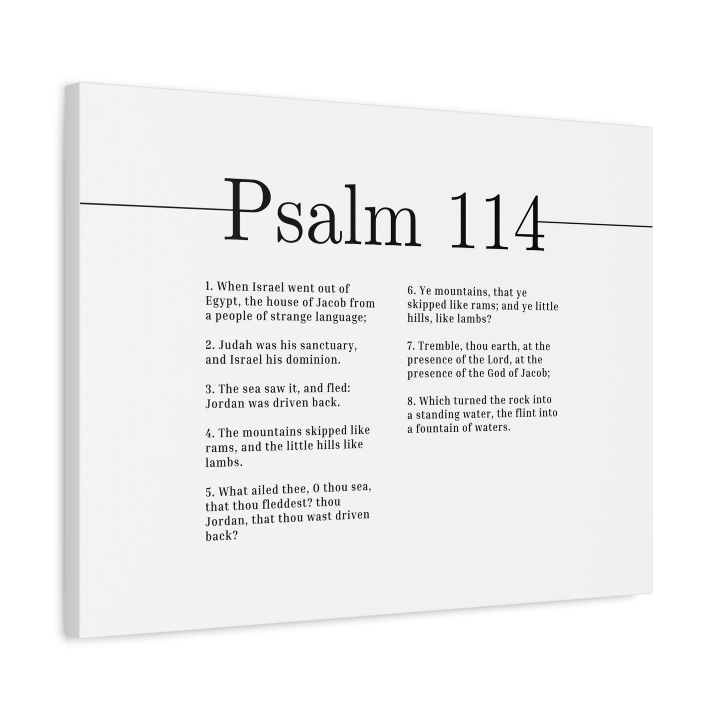 Scripture Canvas Presence Of The Lord Psalm 114 Christian Wall Art Bible Verse Print Ready to Hang