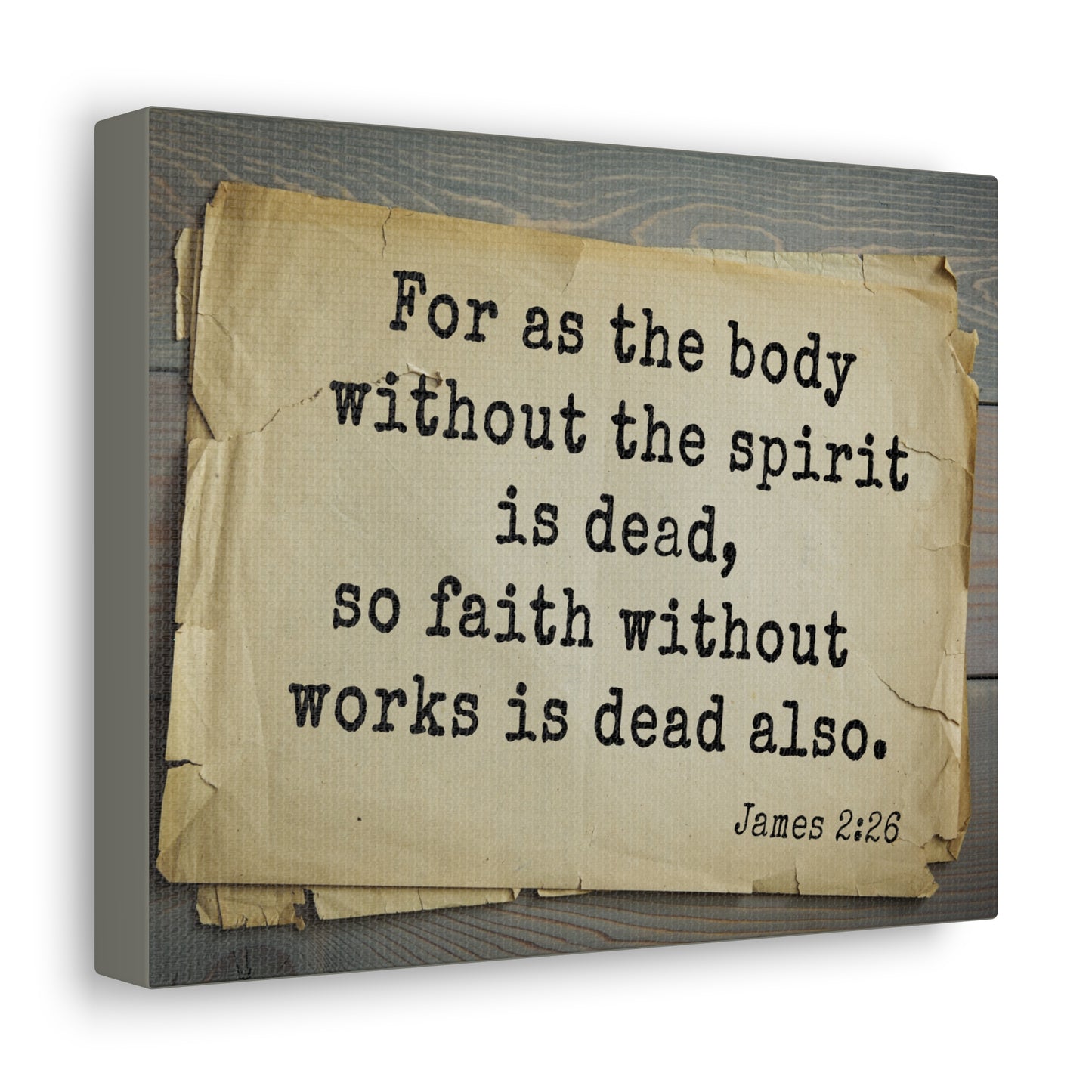 Without The Spirit Is Dead James 2:26 Bible Verse Canvas Christian Wall Art Bible Verse Print Ready To Hang