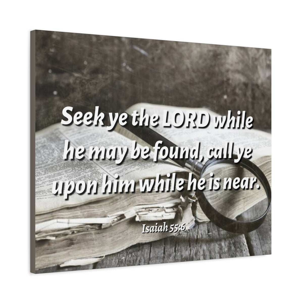Scripture Canvas Be Found Isaiah 55:6 Christian Wall Art Bible Verse Print Ready to Hang