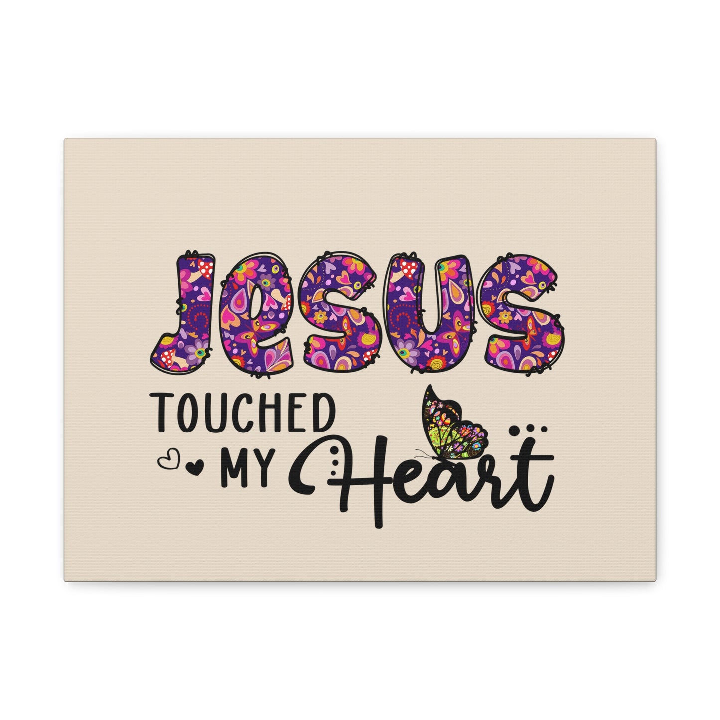 Touched My Heart Floral Isaiah 6:7 Bible Verse Canvas Christian Wall Art Ready to Hang