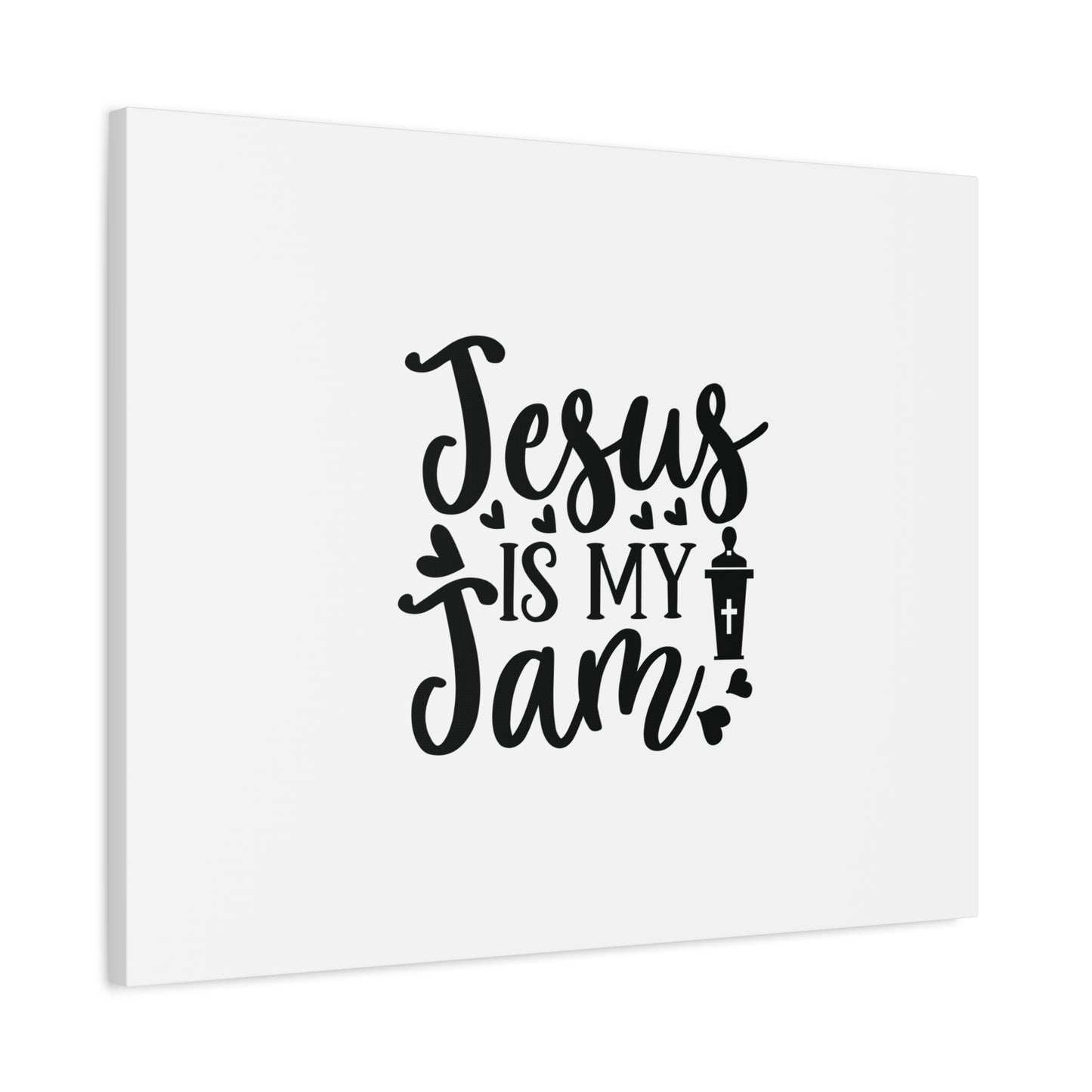 Scripture Canvas Jesus Is My Jam Psalm 23:4 Christian Wall Art Bible Verse Print Ready to Hang